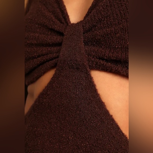 Lulus Perfect Season Brown Cutout Sweater Dress – Small NWT - Picture 9 of 9